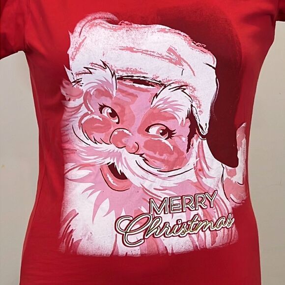NWT - Holiday Time Vintage Look Santa T-Shirt - Size XS - Picture 1 of 9